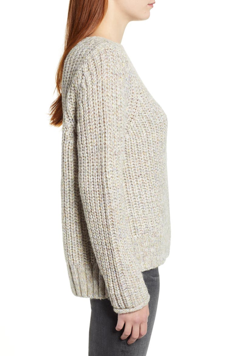 Boat Neck Sweater, Alternate, color, BEIGE POPCORN PATTERN