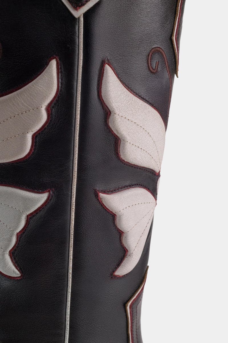 Leather Western Boots Gaela, Alternate, color, Burgundy
