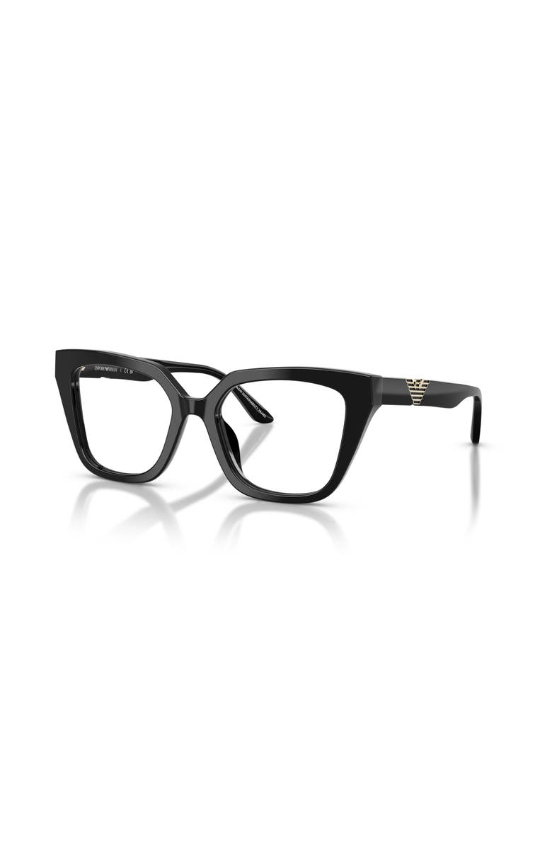 Emporio Armani 52mm Cat Eye optical glasses, Main, color, Black