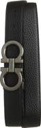 FERRAGAMO Double Gancio Leather Belt