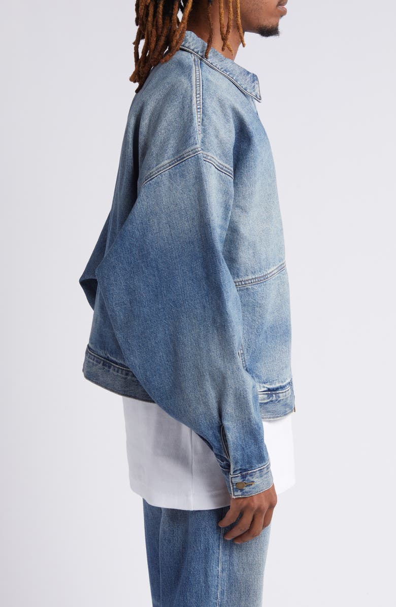 Fear of God Essentials Zip Denim Jacket, Alternate, color, 