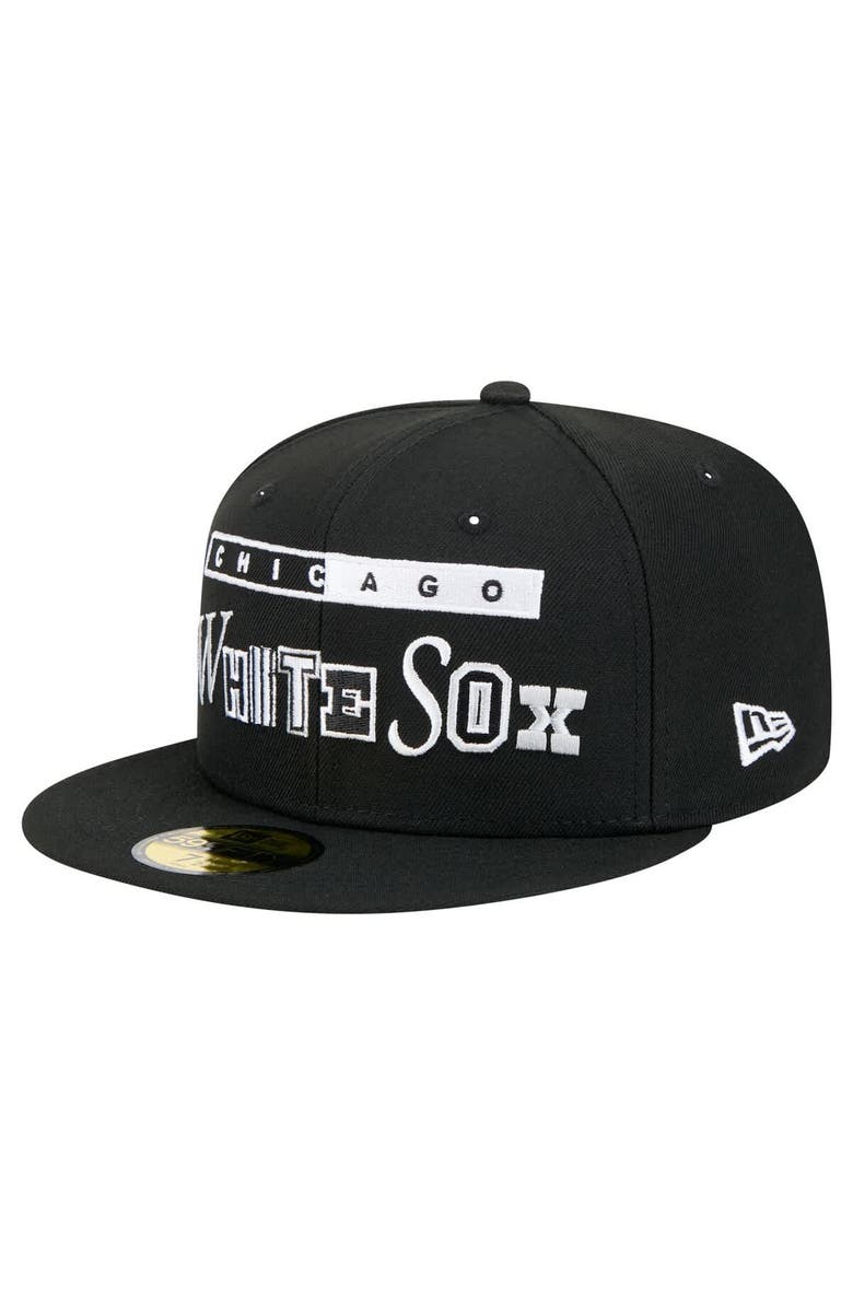New Era Men's New Era Black Chicago White Sox Ransom 59FIFTY Fitted Hat, Alternate, color, Black