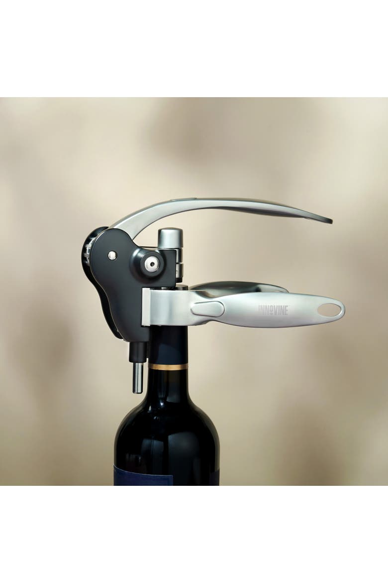 Horizontal Lever Corkscrew, Alternate, color, Black