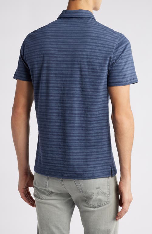 Robert Barakett Homebrook Stripe Cotton Blend Polo In Blue