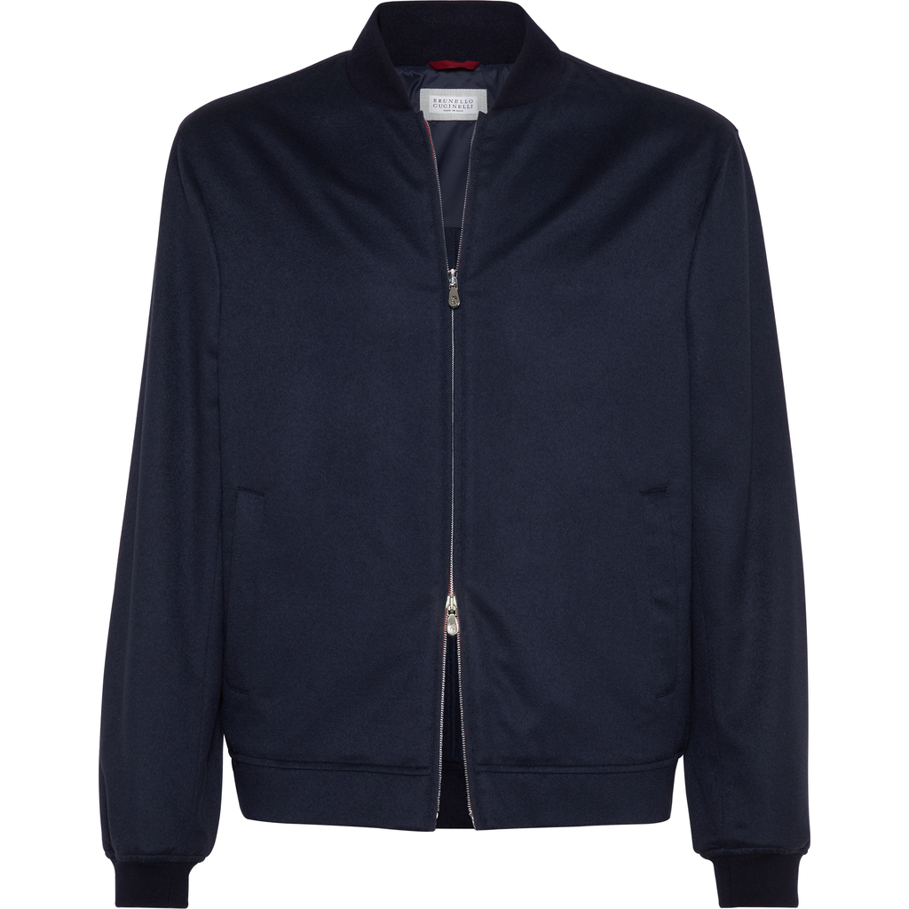 Brunello Cucinelli Wool And Cashmere Blend Cardigan In Blue