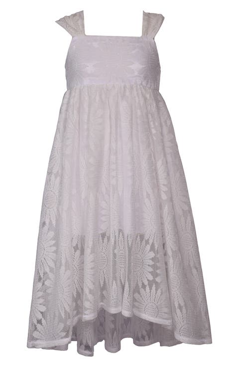 Kids' Floral Burnout Maxi Party Dress (Big Kid)