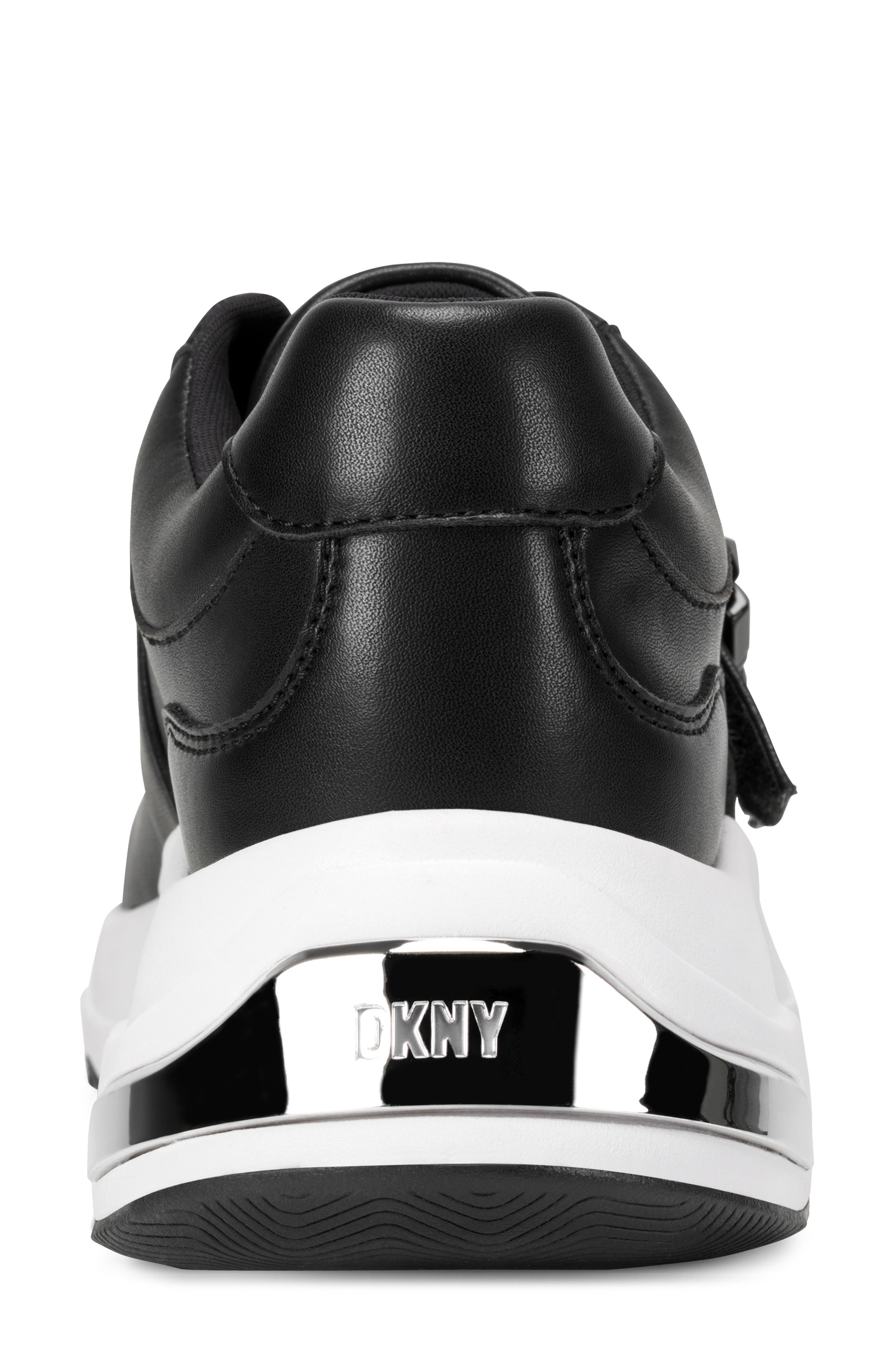 DKNY Jendaya Buckle Sneaker, Alternate, color, Black