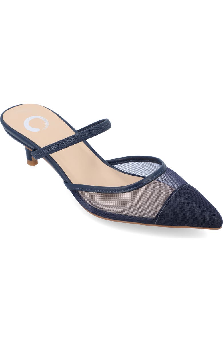 Journee Collection Allana Pointed Toe Pump, Main, color, Blue