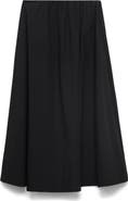 MANGO Flared Cotton Midi Skirt