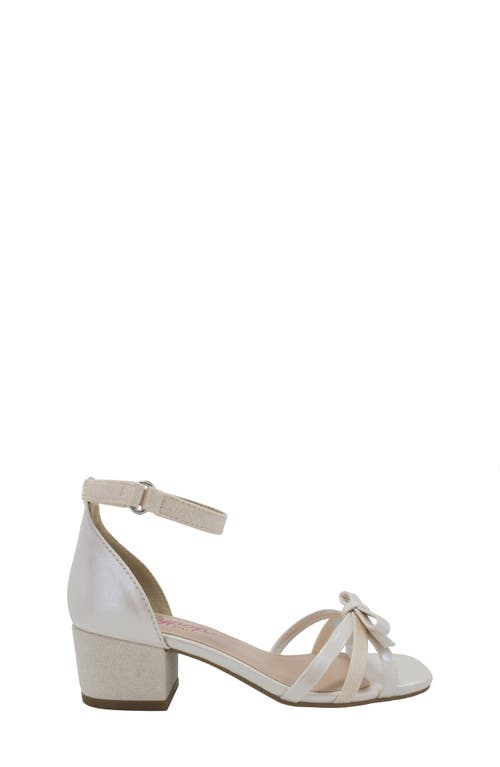 JELLYPOP JELLYPOP KIDS' ZENDAH METALLIC BLOCK HEEL SANDAL 