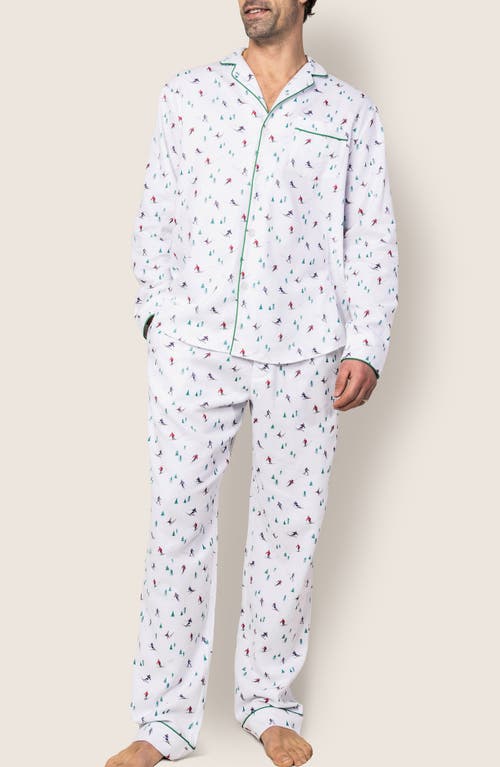 Petite Plume Après Ski Cotton Flannel Pajamas in White  product