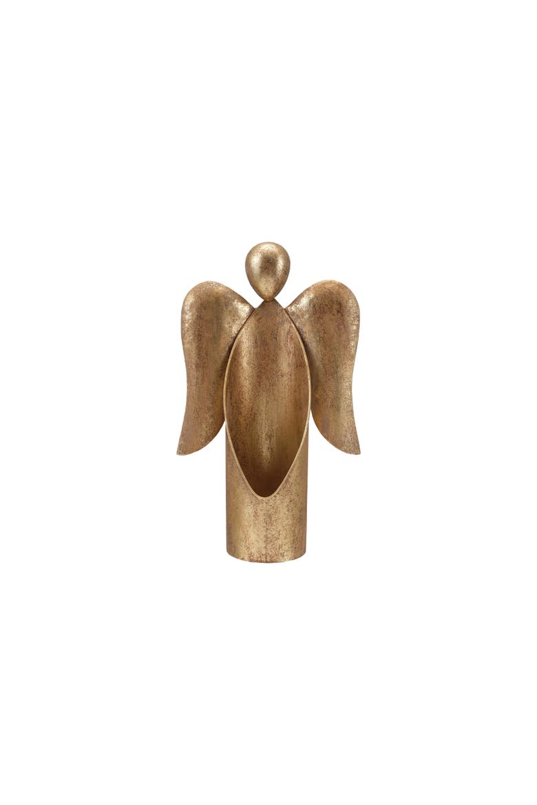 Antique Iron Angel Figurine, Main, color, Gold