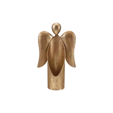 Antique Iron Angel Figurine