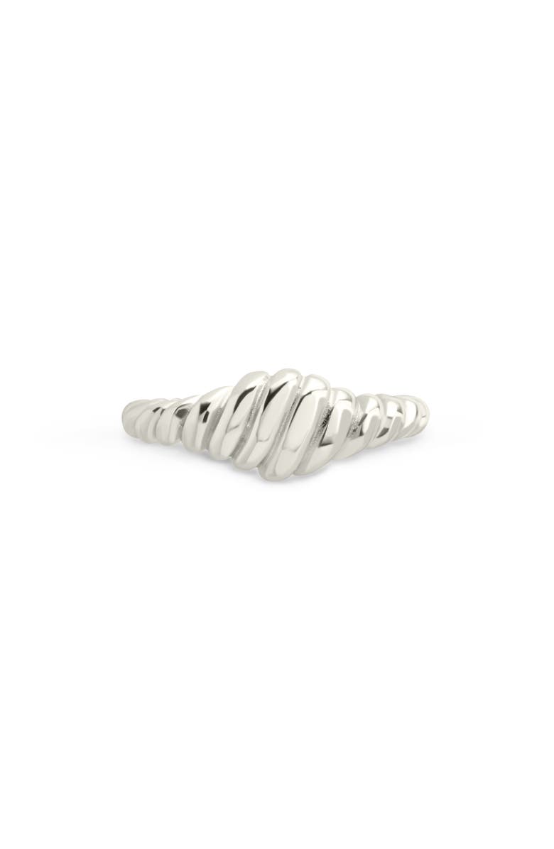 Sterling Forever Paula Ribbed Ring, Alternate, color, Silver