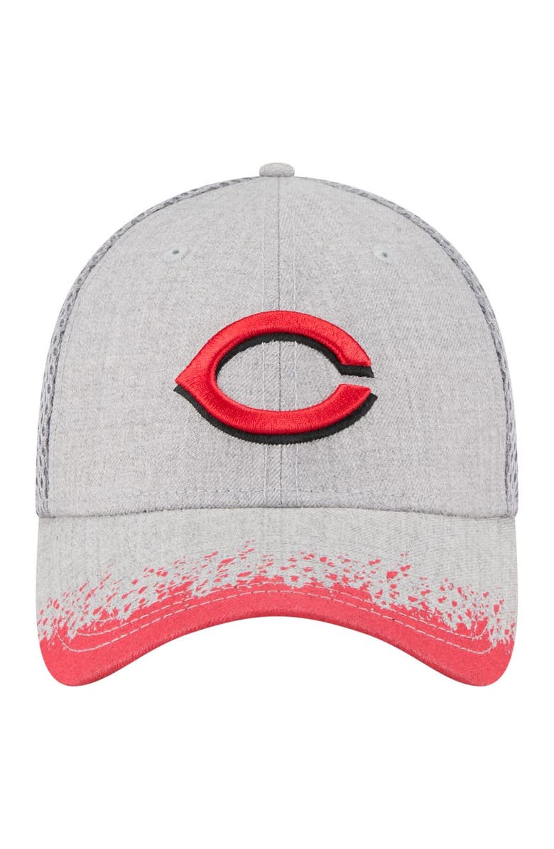 New Era Men's New Era Gray Cincinnati Reds Visor Paint Splatter 39THIRTY Flex Hat, Alternate, color, Gray