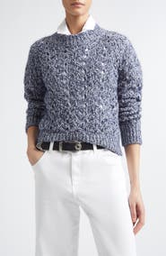Eleventy Open Stitch Wool Blend Sweater