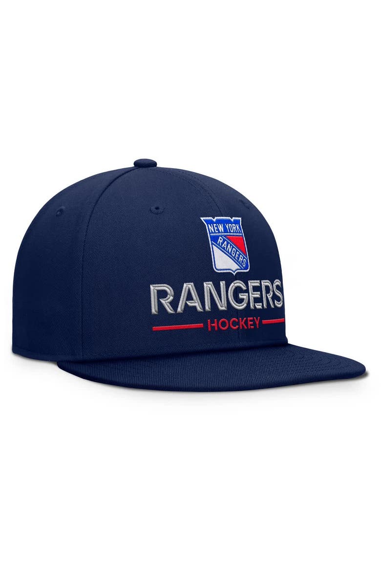 Men's Fanatics Navy New York Rangers Authentic Pro Rink Lockup Snapback Hat, Alternate, color, Navy