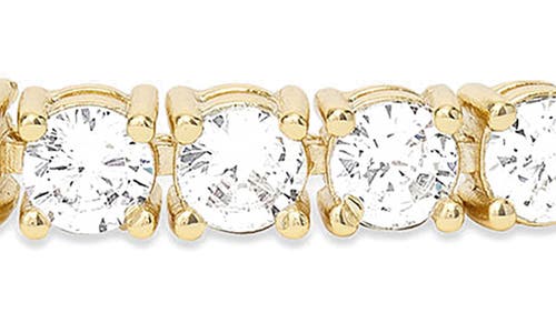 Melinda Maria Grand Heiress Cubic Zirconia Tennis Bracelet In Goldhite