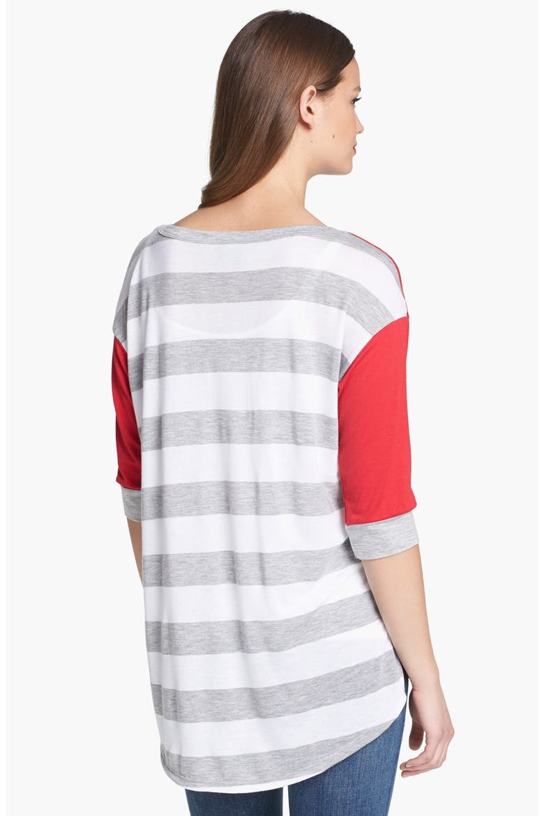 'Hilo' Stripe Back Top, Alternate, color, RED COMBO