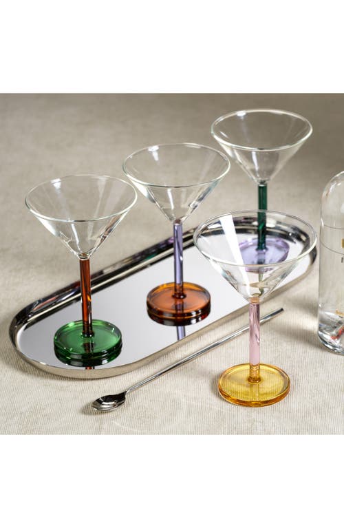 Zodax Vireo Set Of 4 Martini Glasses In Purple