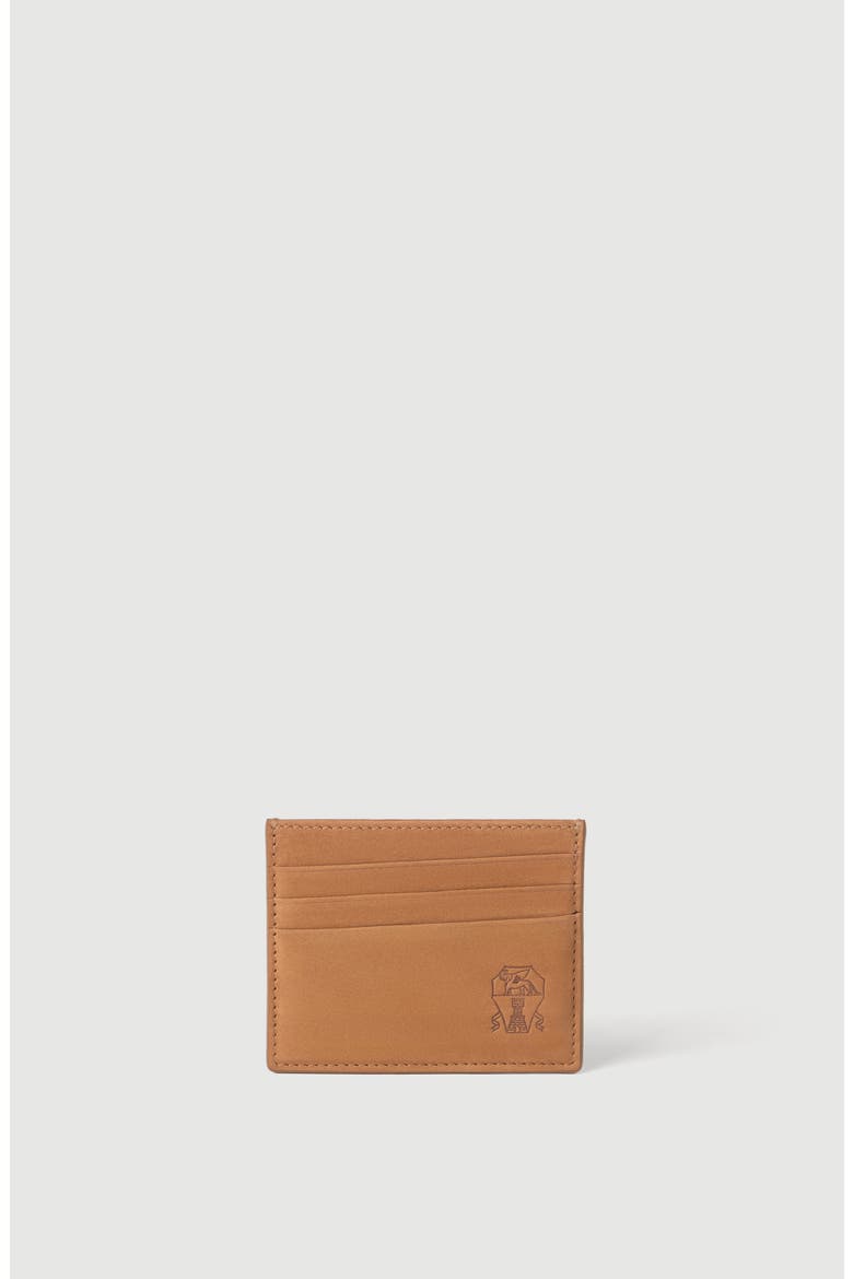 Nubuck card holder, Main, color, Cognac