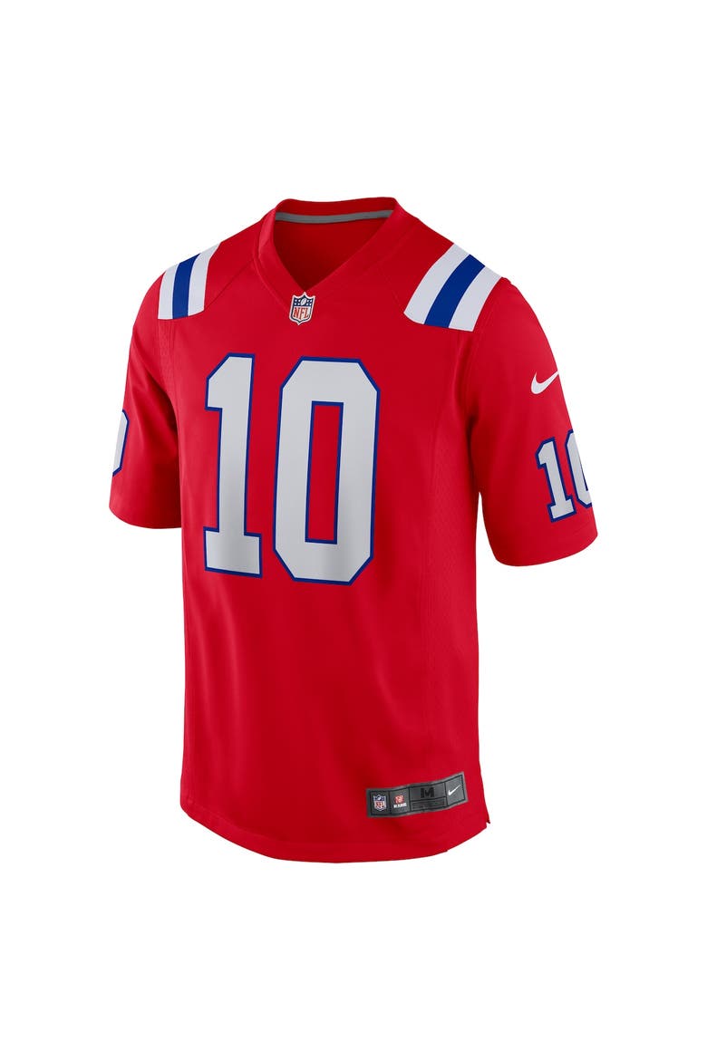 Men's Nike Drake Maye Red New England Patriots  Player Game Jersey, Alternate, color, Red