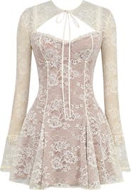 HOUSE OF CB Alice Underwire Lace Minidress & Bolero