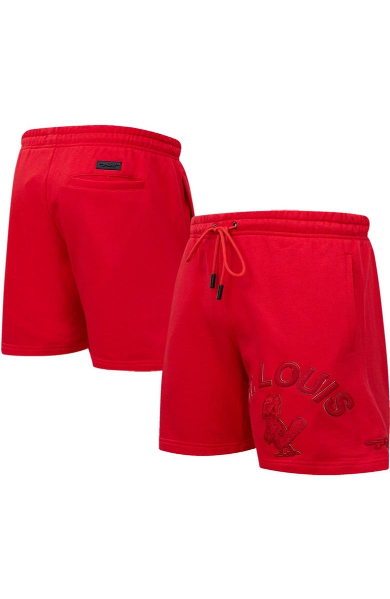 PRO STANDARD Men's Pro Standard St. Louis Cardinals Triple Red Classic Shorts, Main, color, Red