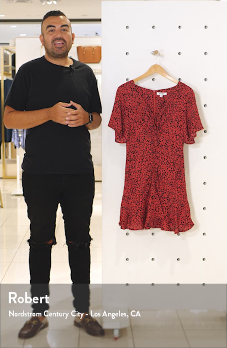 BB Dakota Wildcat Print Flutter Sleeve Minidress, sales video thumbnail