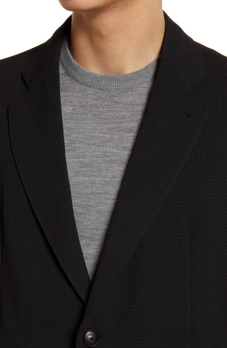 Emporio Armani Rice Stitch Patch Pocket Wool Blend Sport Coat, Alternate, color, 