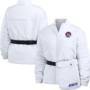 WEAR by Erin Andrews Women's WEAR by Erin Andrews  White New York Giants Packaway Full-Zip Puffer Jacket