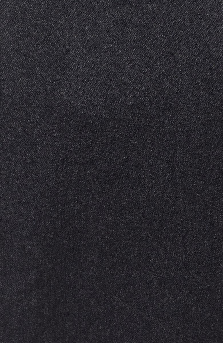 Berle Lightweight Flannel Pleated Classic Fit Dress Trousers, Alternate, color, Charcoal