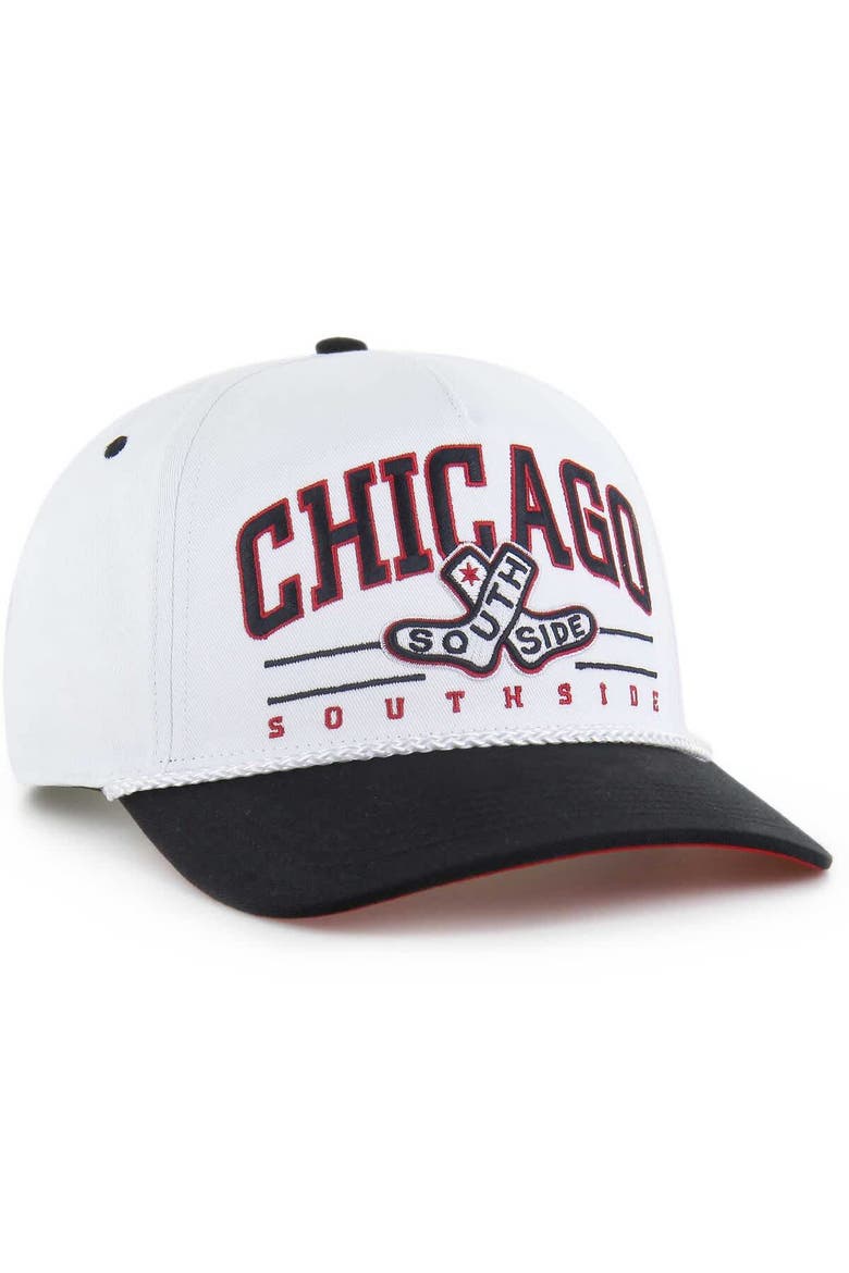 Men's '47  White Chicago White Sox City Connect Roscoe Rope Hitch Adjustable Hat, Alternate, color, White