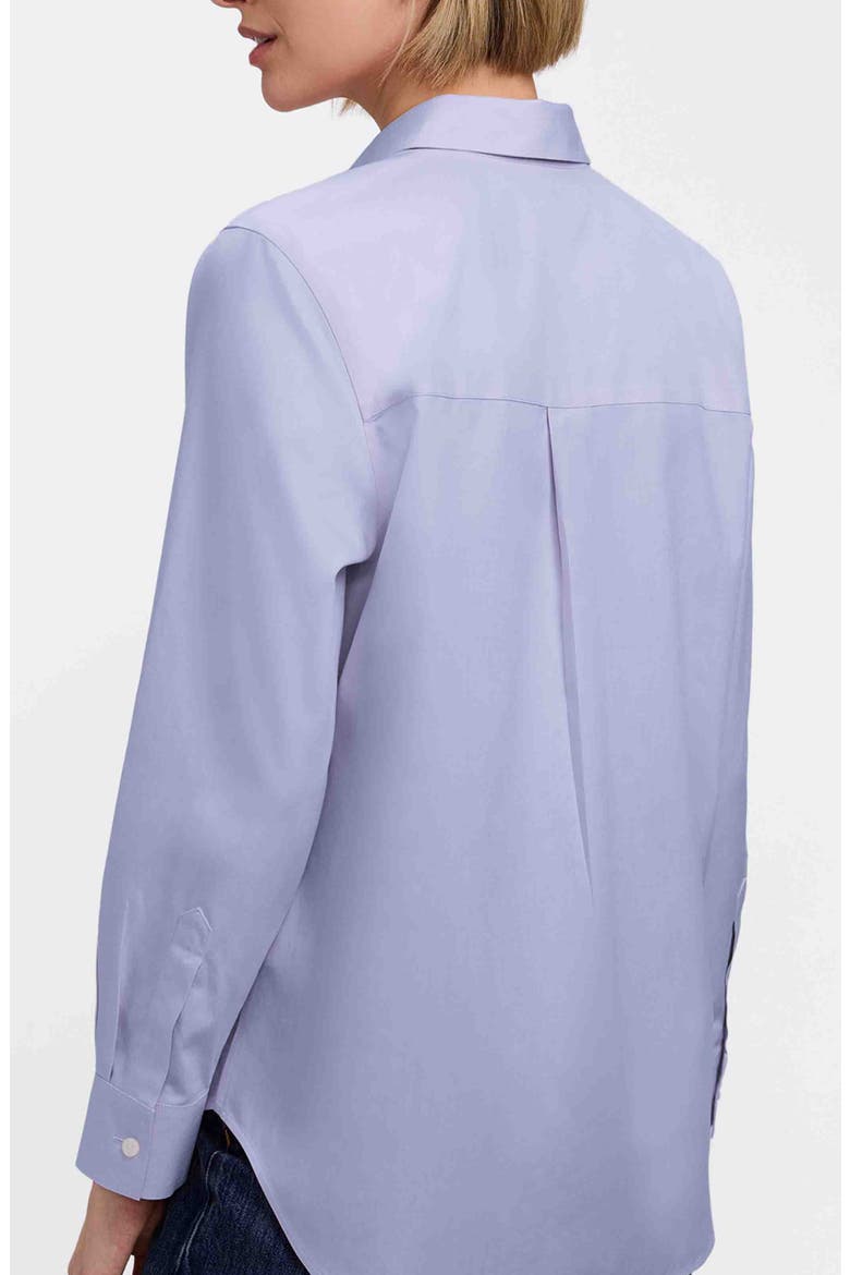 Non-Iron Boyfriend Button-Up Shirt, Alternate, color, BLUE WAVE
