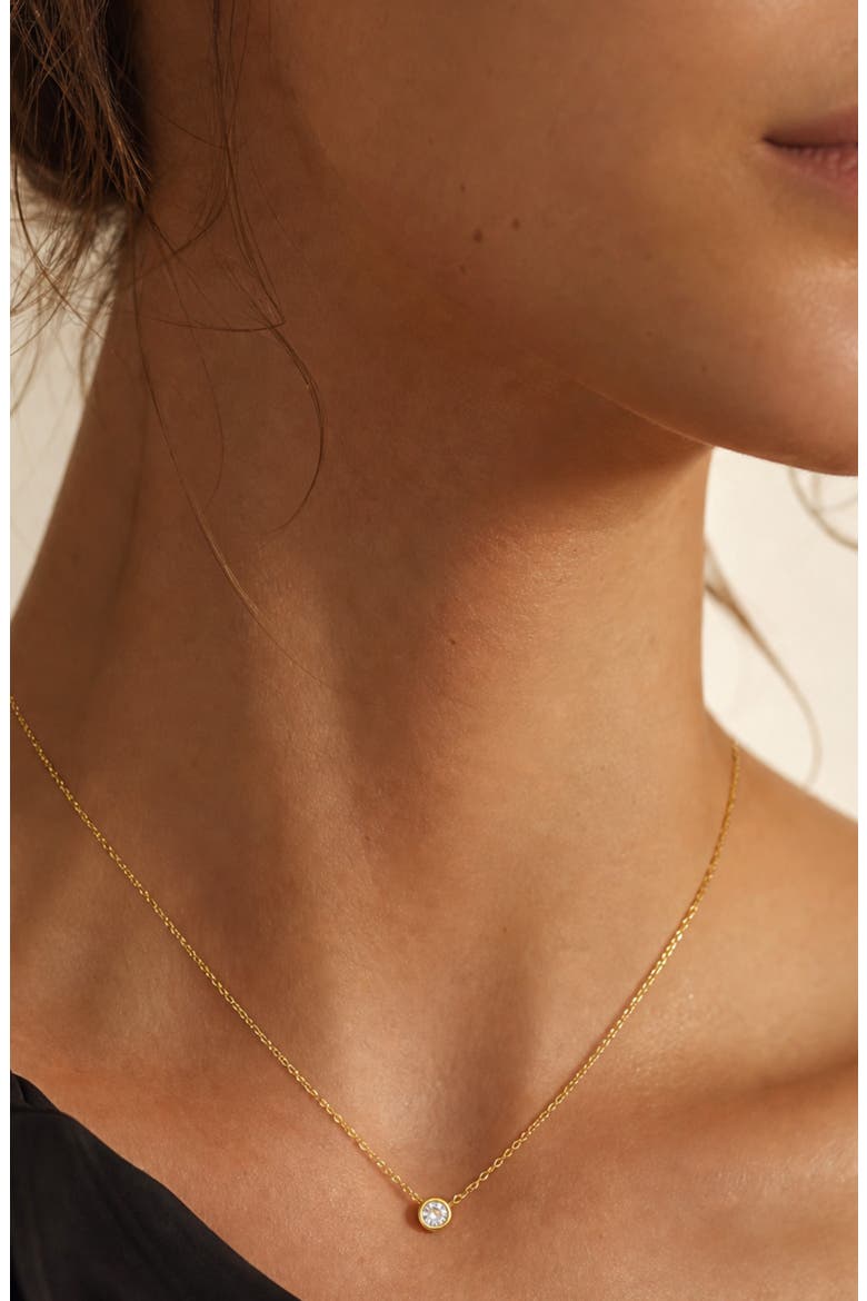 Birthstone Pendant Necklace, Alternate, color, GOLD/ APRIL