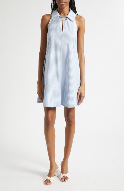 Florenz Cotton Pinstripe Minidress