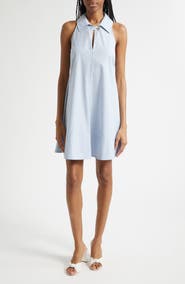 Veronica Beard Florenz Cotton Pinstripe Minidress