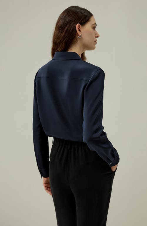 LILYSILK LILYSILK GRACEFUL BUTTON UP SILK BLOUSE 