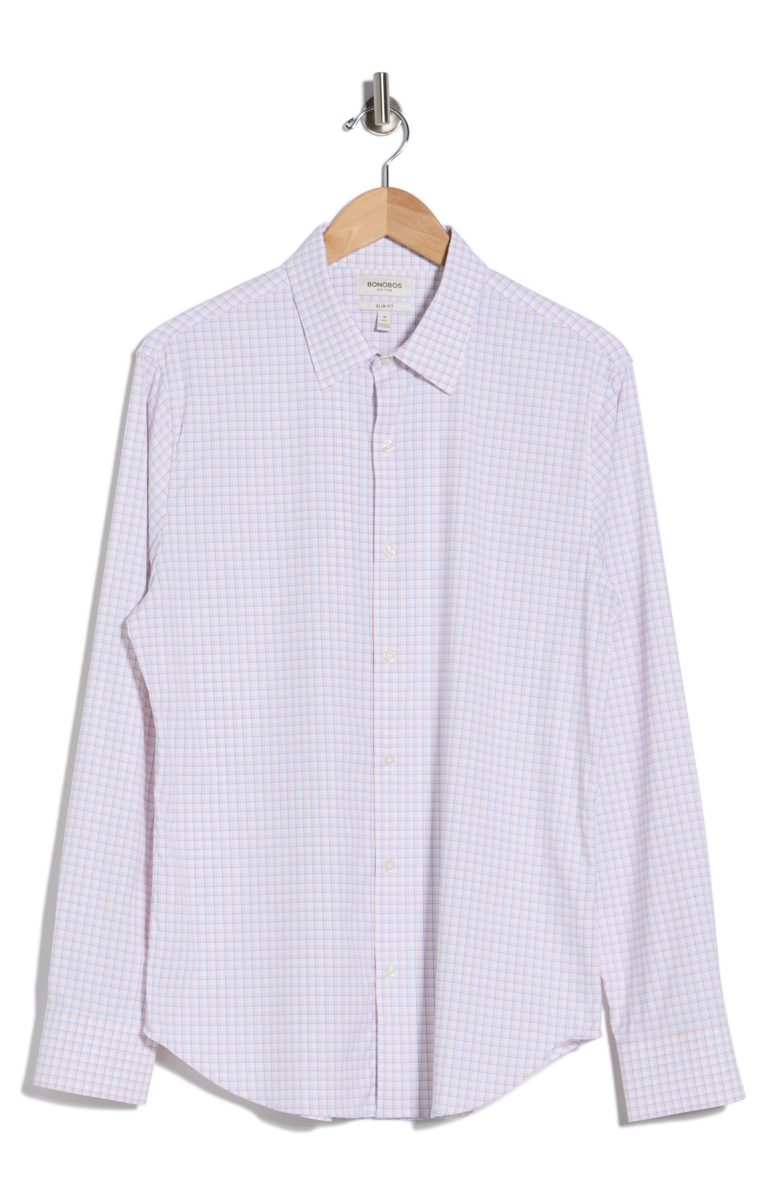 Bonobos Long Sleeve Slim Fit Button Front Performance Shirt