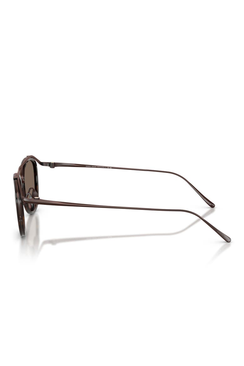 46mm Round Sunglasses, Alternate, color, BROWN DEMI GLOSS / BROWN