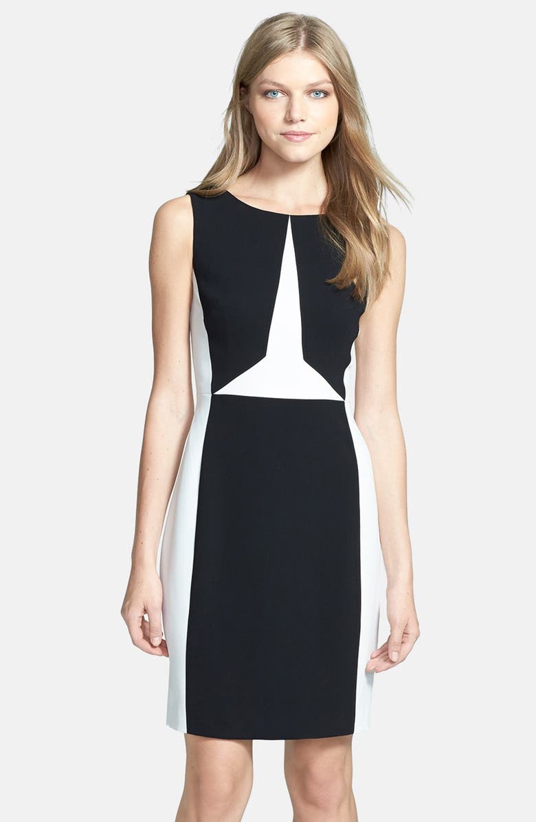 Ivanka Trump Colorblock Sheath Dress, Main, color, 