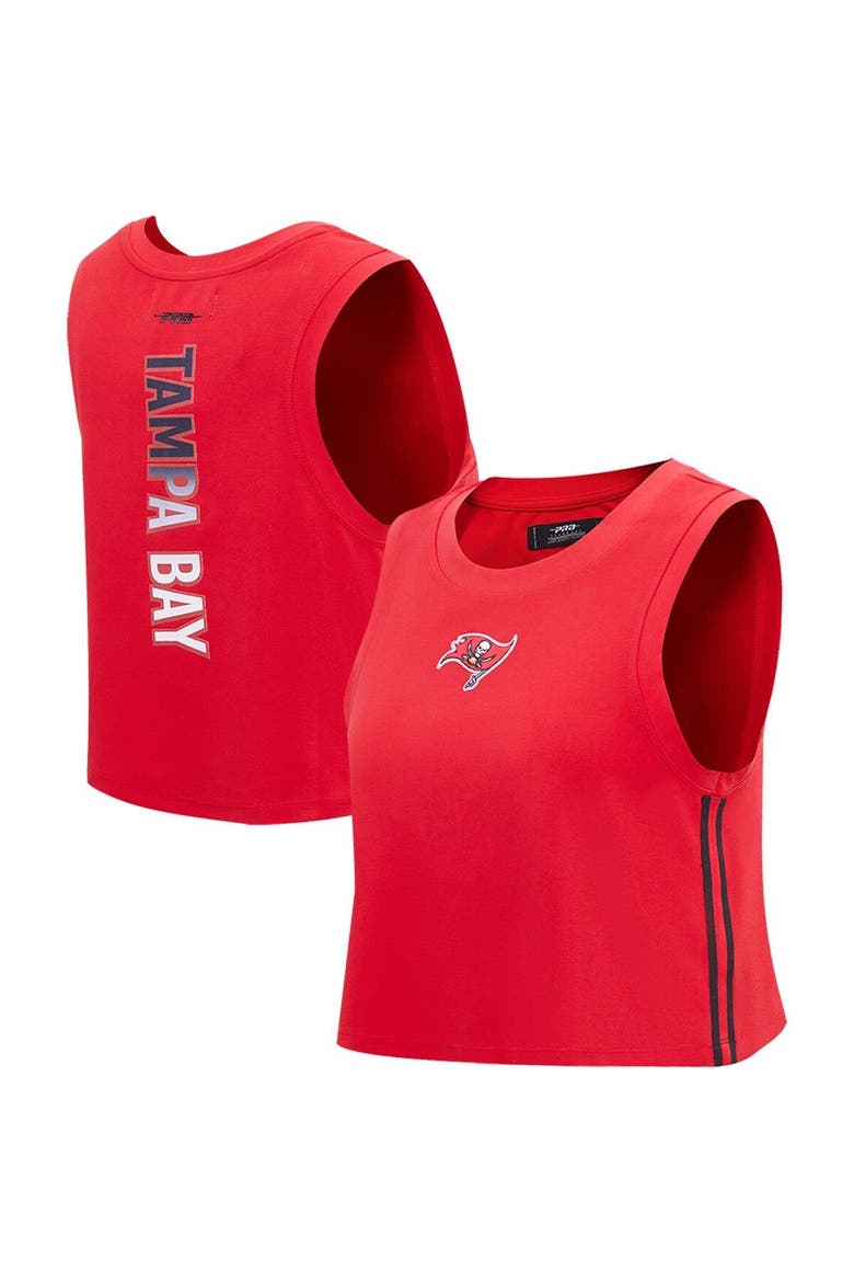 Women's Pro Standard  Red Tampa Bay Buccaneers Ombre Wordmark Classic Cropped Tank Top, Main, color, Red