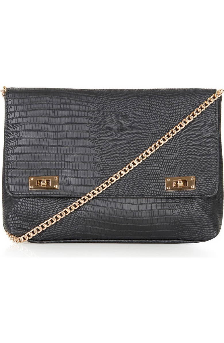 Topshop 'Vintage Cable' Clutch, Main, color,