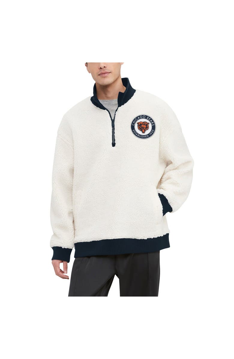 Tommy Hilfiger Men's Tommy Hilfiger Cream Chicago Bears Jordan Sherpa Quarter-Zip Sweatshirt, Alternate, color, Cream