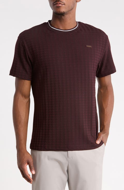 Tipped Textured Crewneck T-shirt