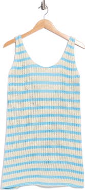 Maaji Vacay Stripe Pointelle Cover-Up Mini Dress