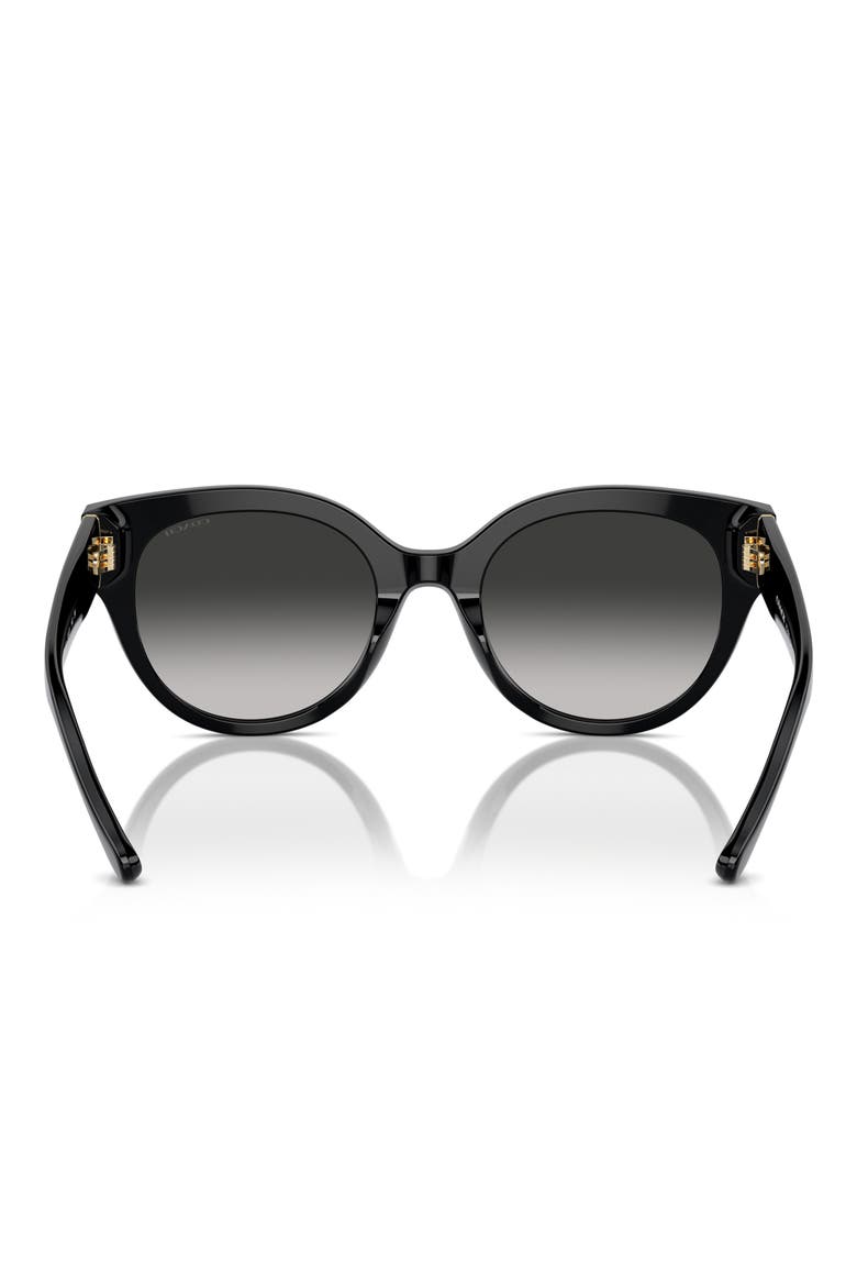 53mm Gradient Round Sunglasses, Alternate, color, BLACK