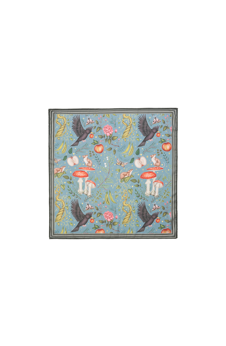Fable England Catherine Rowe's Into The Woods Square Scarf Teal, Main, color, Teal