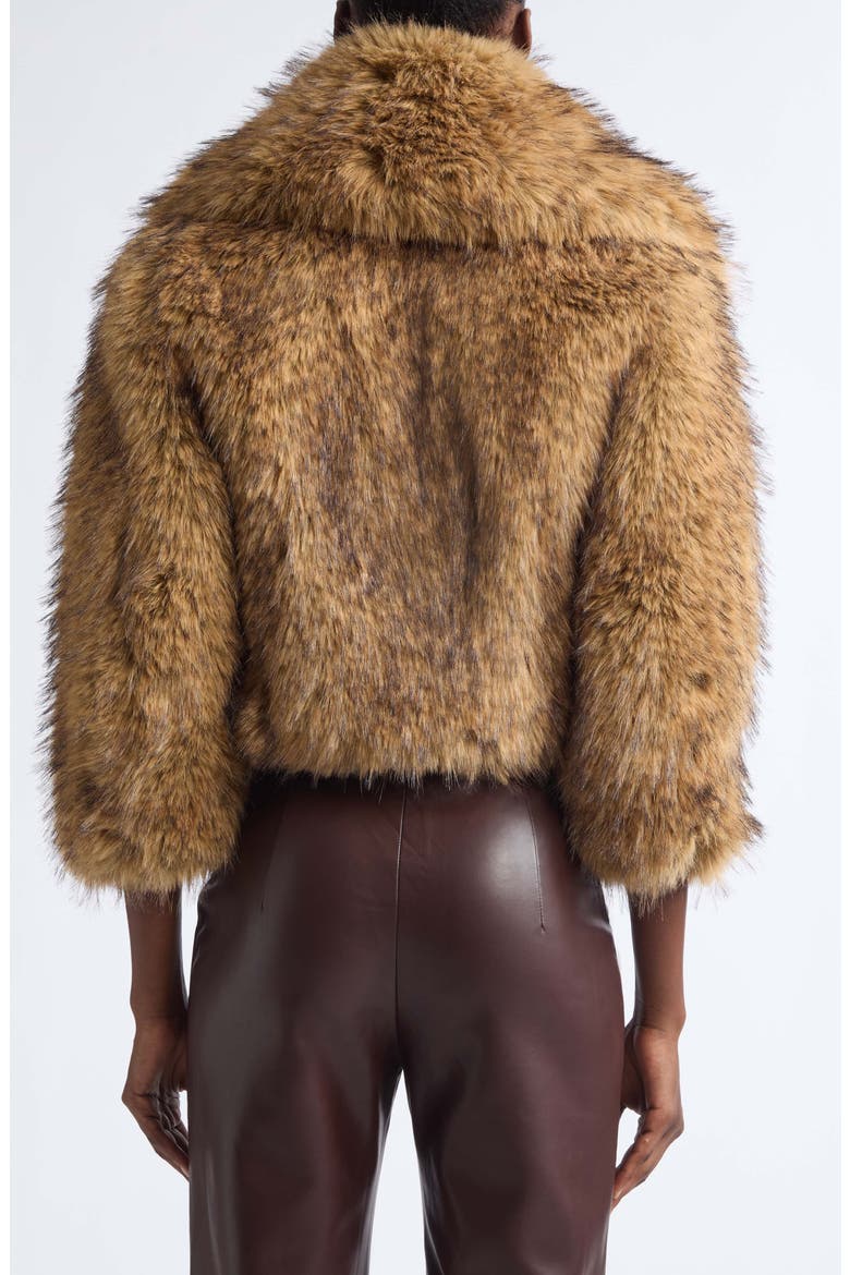 Georgia Moon Faux Fur Jacket, Alternate, color, BEIGE