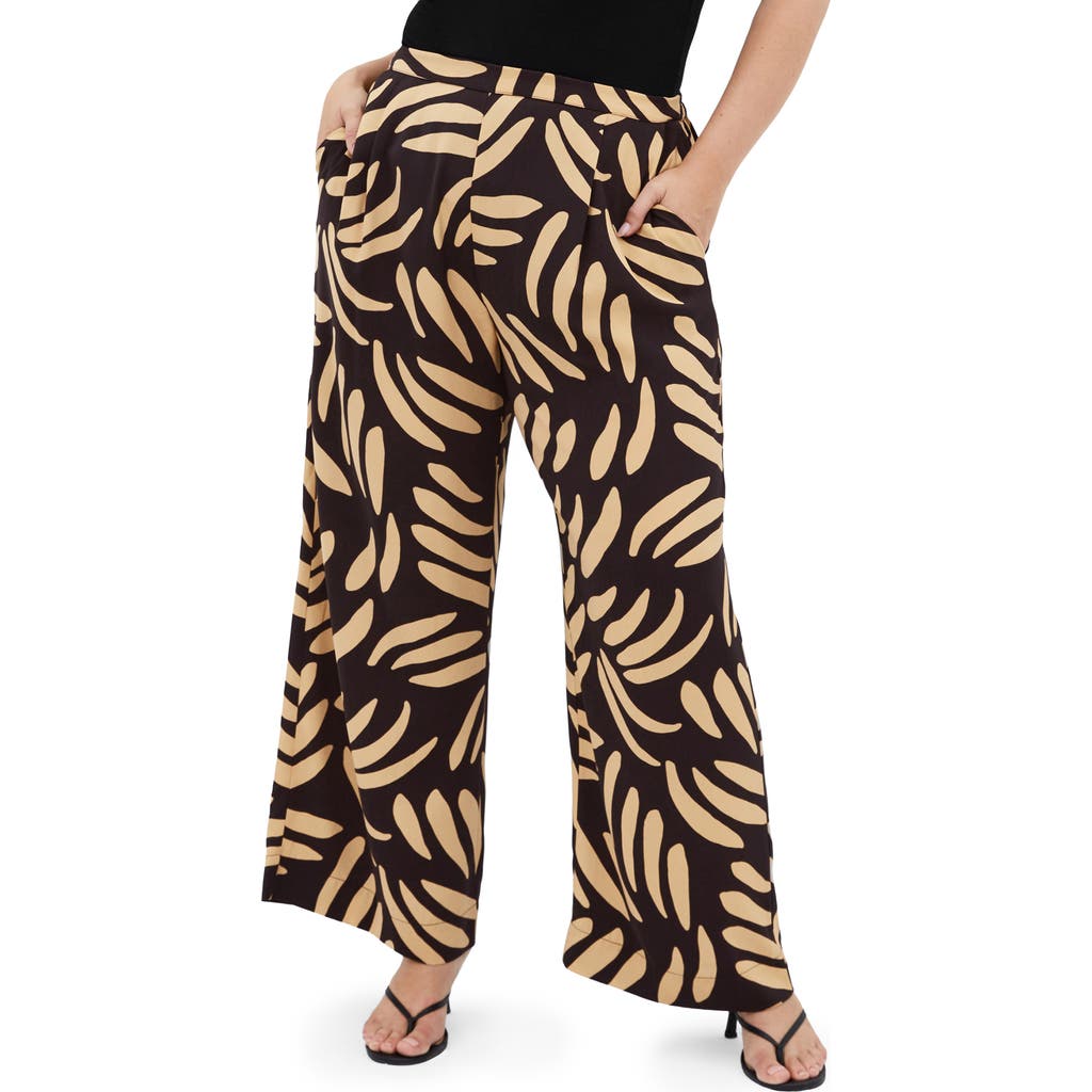 City Chic Aspyn Straight Leg Pants In Black